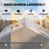 Waterproof storage tent garden shelter, motorcycle shelter with roll-up door and zipper, 160 x 218 x 172 cm, light gray
