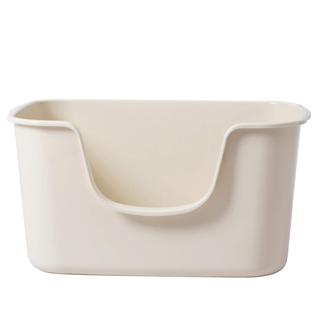 Smart Paws Big Cat Litter Cute Cat Litter Box 64x42x33cm Box, (Cream)