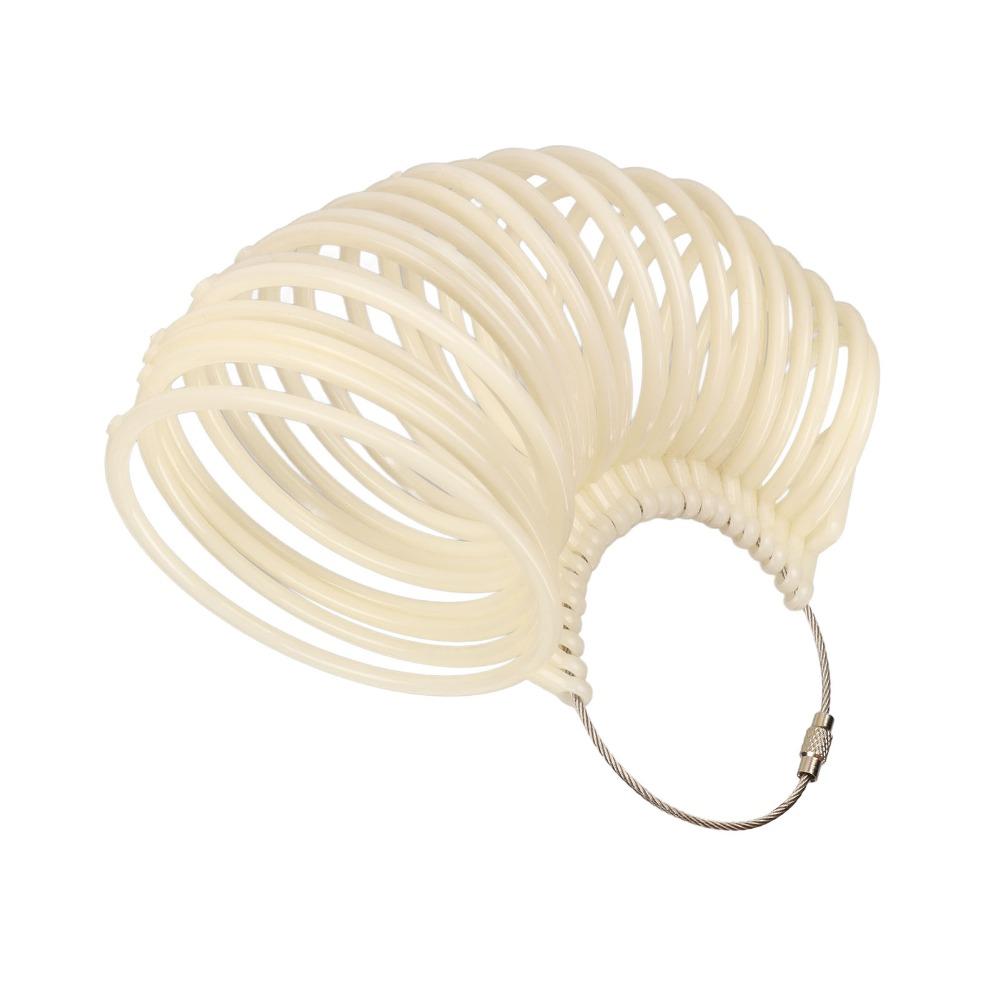 White Plastic Bracelet Sizer Lightweight Design Accurate Measurement Measuring Tool Plastic Adjustable Tool Jewelry Gauge