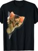 Funny Kitten Torn Cloth Funny Cat Lover Cat Owner Cat Lady TShirt Retro Casual Crew Neck Printed T-Shirt