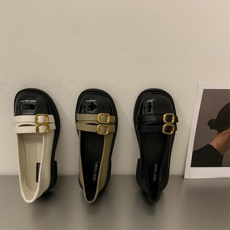 Flat-soled one-pedal shallow-mouth single shoes, spring new soft-soled Mary Jane shoes, women's shoes