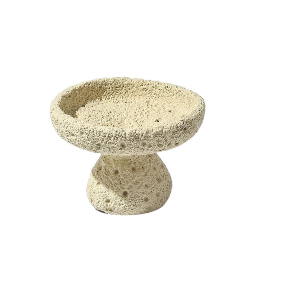 

Concrete Texture Cement Incense Burners with 9 Holes Decorative Aromatherapy Holder Moon Surface Design Multi-functional бежевий