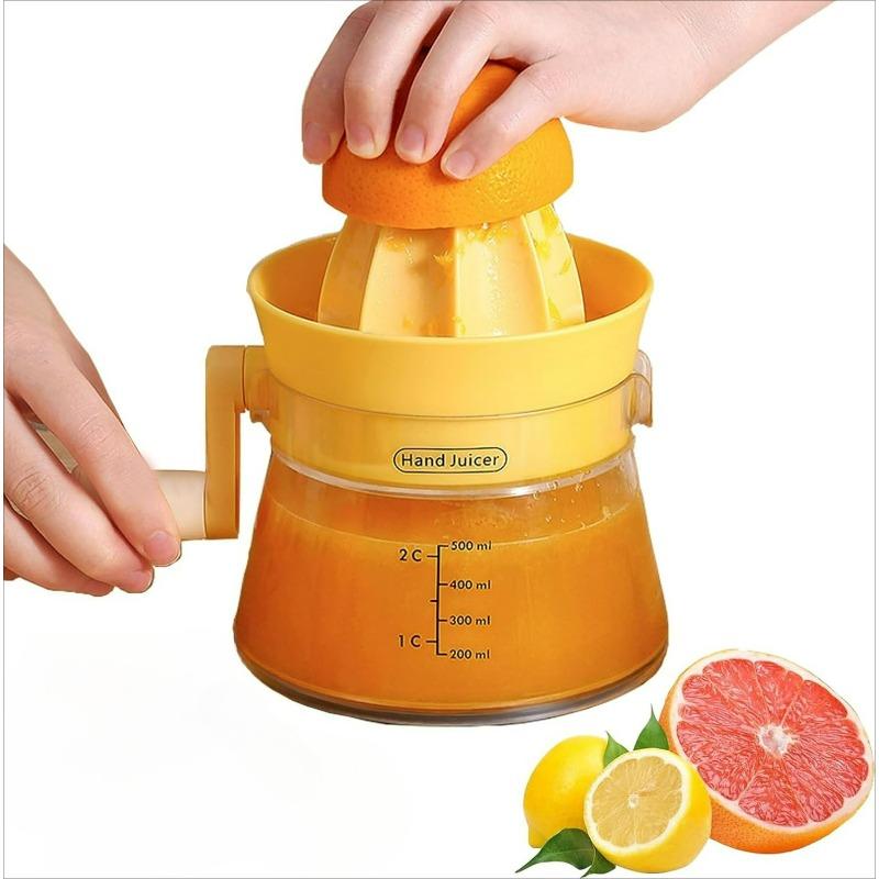 2-Way Rotating Manual Orange Juicer Squeezer for Lemon, Lime, and Citrus, Hand Press Juice Extractor with Dual-Direction Handle