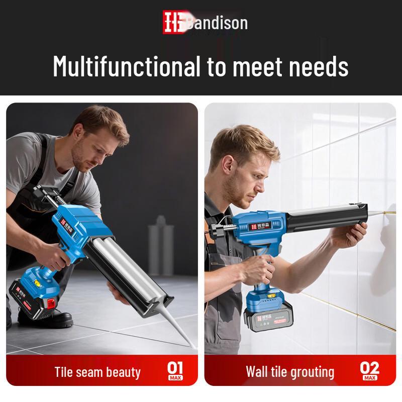 Pistolet à calfeutrer à double tube sans fil Bandeson prise CN (adaptateur inclus)