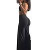 Damen High-Waist Wide-Leg Yoga-Hose Unifarben Elastischer Bund Bequemer Stoff für Outdoor-Fitness