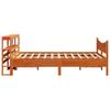Solid Wood Bed with Headboard Wax Brown 140 X 190 Cm Pine