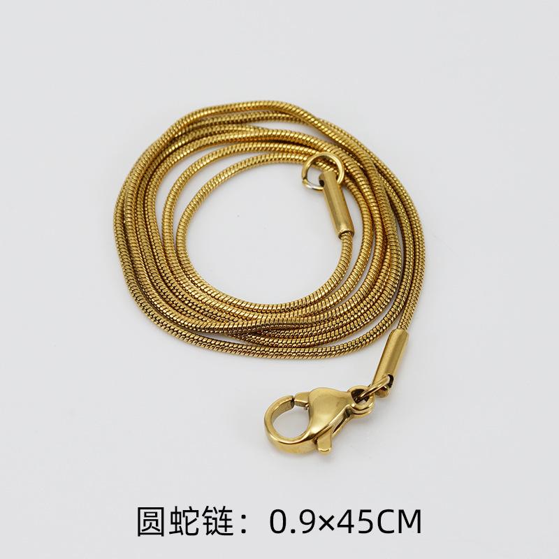 Stainless Steel Snake Bone Chain Necklace Women'S Diy Titanium Steel Pendant Accessories Collarbone Chain Spot