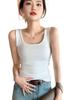 Women's Wide Shoulder Sleeveless Camisole: Spring/Summer Arrival with Big U Neck, Versatile Outerwear and Popular Douyin Style Vest