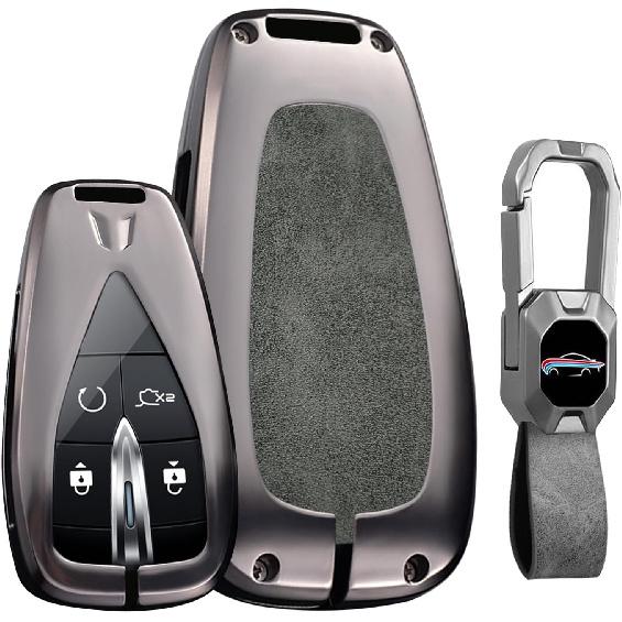 Leather Metal Car Key Fob Cover Case Fit for Changan CS35PLUS CS55PLUS CS75PLUS CS75 Eado UNI-T UNIK Oushang X5 X7 EV 2022 2023 Keychain Key Shell