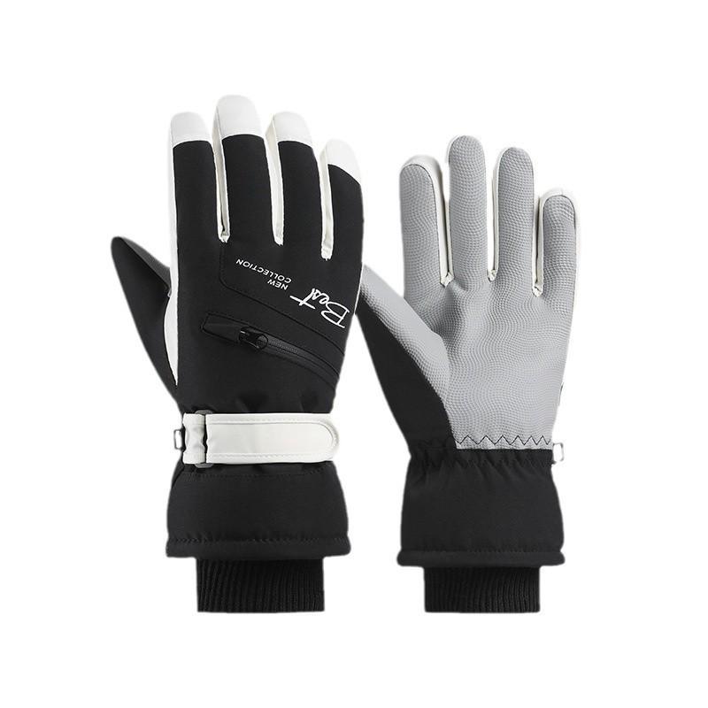 Winter Ski Gloves Men Women - Touchscreen Compatible Windproof Waterproof Warm Fleece Lined Outdoor Snow Sports