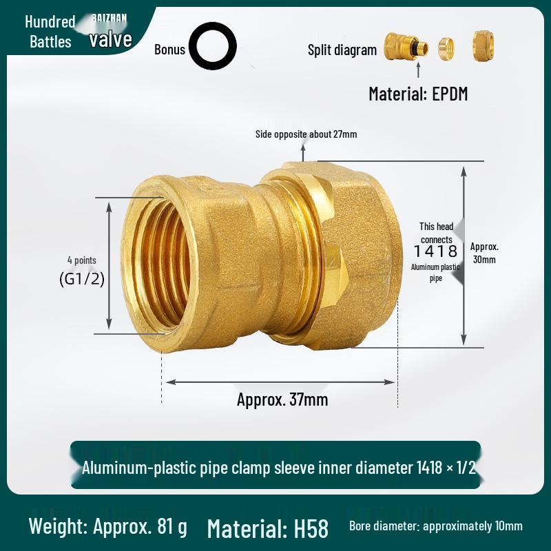 Copper-Aluminum Pipe Fittings for Heating Systems - Male & Female Thread Tee Elbow.