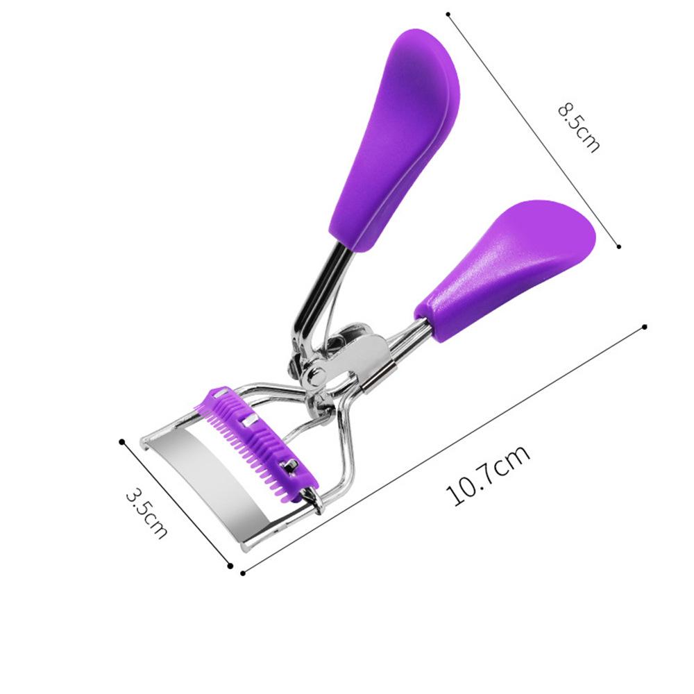 Portable Stainless Steel Eyelash Curler with Comb and Wide-Angle Curling Tool