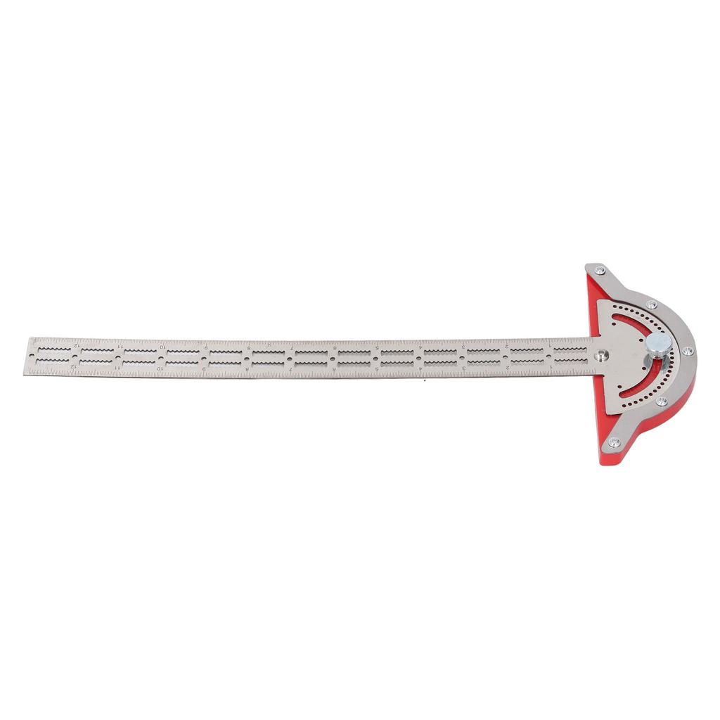 Woodworking Edge Ruler 15 Inch Stainless Steel Protractor Ruler for Length Angle Measurement