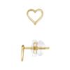 Earrings - LÉA &; ARTHUR - Openwork Heart - 375 Yellow Gold - SILICONOR Stroller System - Child