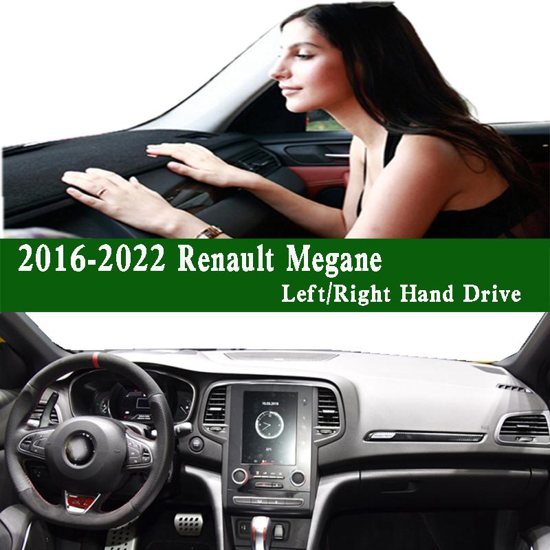 For Renault Megane IV B9A 2016- Dashmat Dashboard Cover trument Panel Pad Dash Mat Anti-Dirt Proof Ornaments