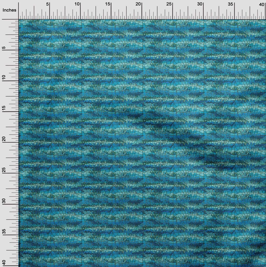 oneOone Cotton Flex Blue Fabric Crocodile Animal Skin Sewing Fabric By The Yard Printed Diy Clothing Sewing Supplies 40 Inch