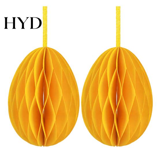Multi-Scene Party Decor 2 Pcs Easter Honeycomb Hanging Decoration 3D Paper Egg Ornaments for Home Classroom Spring Supplies Wedding