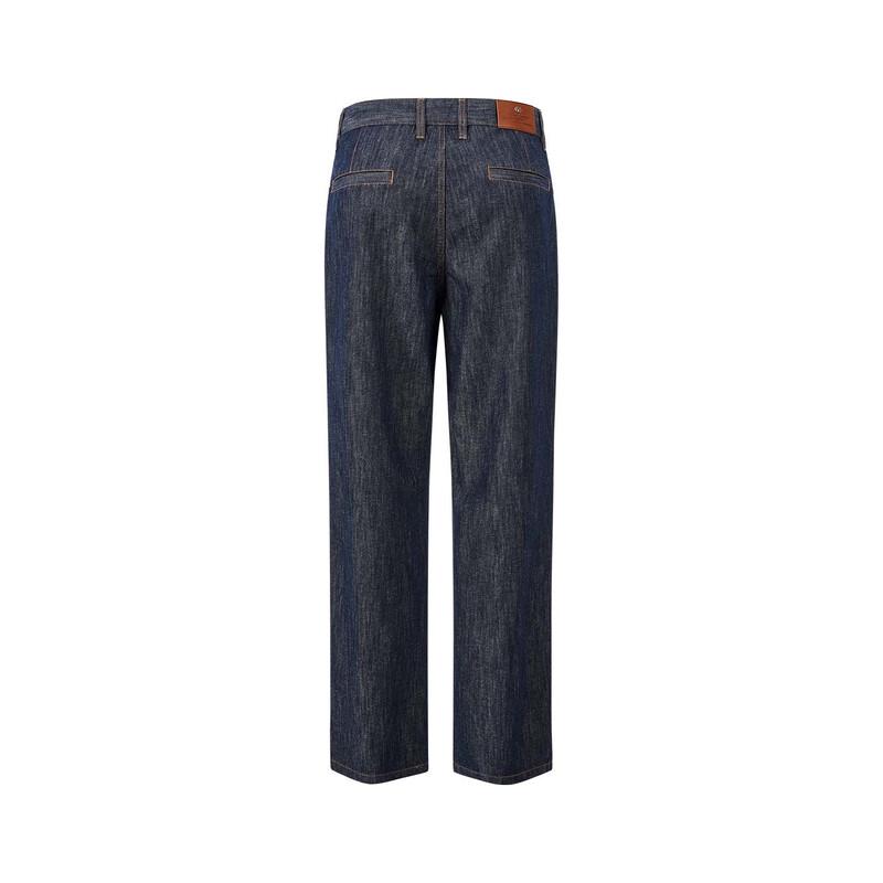Giovanni Valentino Men's Dark Blue Antibacterial Loose Straight Jeans