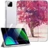Coque + Verre Trempé pour Xiaomi Pad 6 /6 Pro, Etui Housse Antichoc avec Porte-Stylet - Motif Arbre