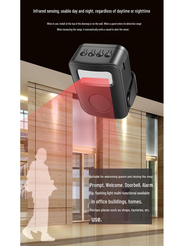 Willkommensalarm: Ding-Dong Sensor Türklingel mit Sprachaufnahme