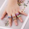 New European American Gradient Butterfly Ring Female Ins Fashion Trend Elegant Temperament Hand Ornaments For Ladies