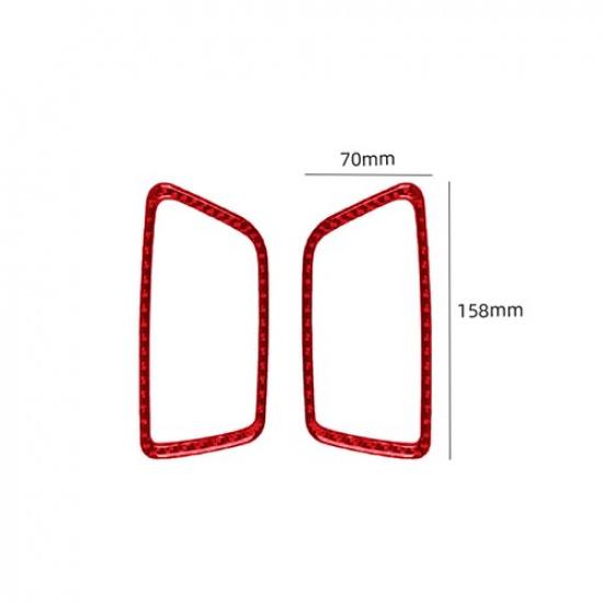 Red Carbon Fiber Interior Front Door Handle Frame Cover Trim For Toyota Tacoma