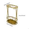 Metal Umbrella Stand Storage Bin Organizer 32x18x47cm with Water Collection Tray for