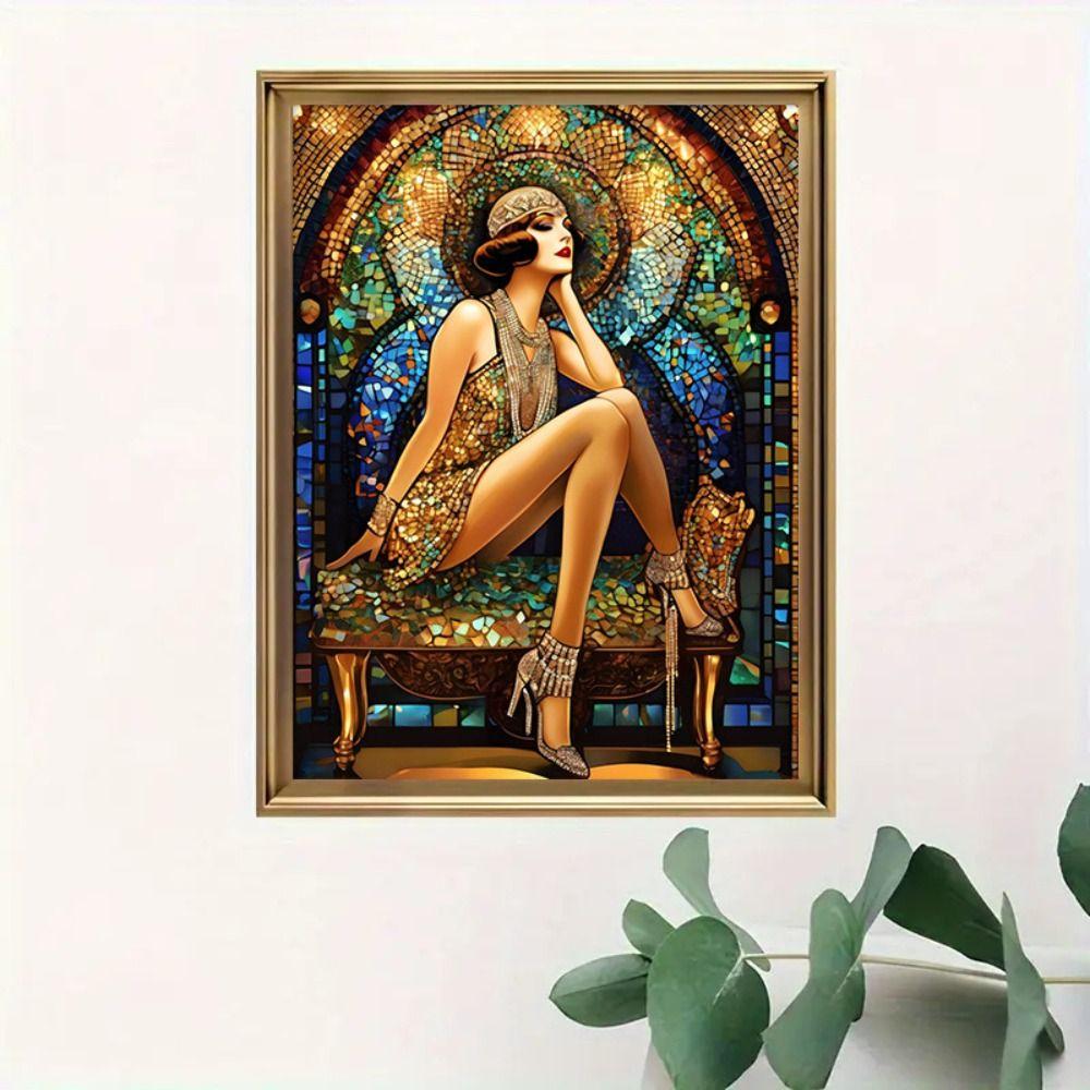 Vintage Art Nouveau Woman Tin Sign Retro Metal Panel Home Bar Cafe Decor