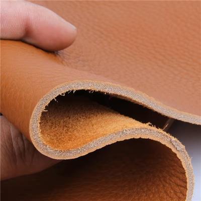 3.5mm Thick Head Layer Cowhide Leather Material, Real Leather Fabric, Soft Bag, Sofa Cushion, Cooling Mat Mattress, Brown Leathe