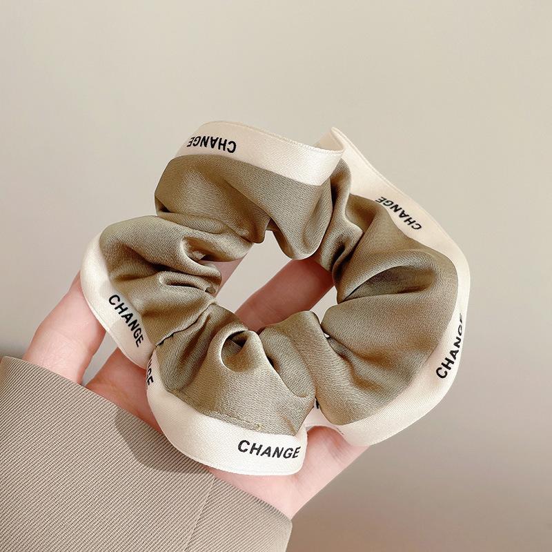 French Style Women Silk Scrunchie high sense Solid Color Hair Bands ladies Sports Dancing Ponytail Holder Hair Accessories Ties