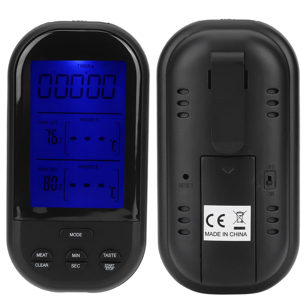 Wireless Remote Food Thermometer with Dual Probe Kitchen Cooking Barbecue Grill Accessory(TSK32B