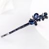 Women Girls Flowers Shaped Edge Clamp Crystal Rhinestone Hair Clip Bling Headwear Barrette Hairpin