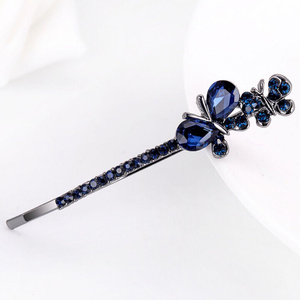 Flowers Shaped Accessories Barrette Hairpin Crystal Rhinestone Hair Clip Bling Headwear Edge Clamp
