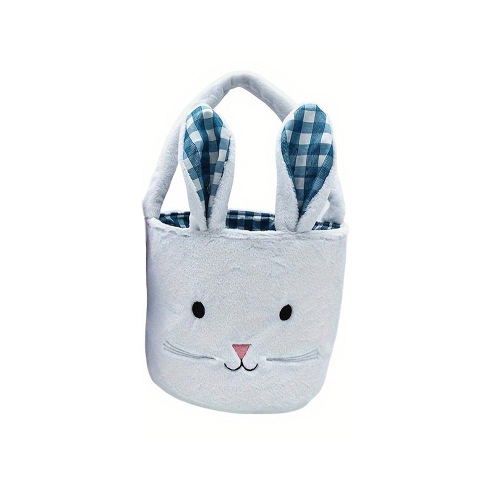 Hand-Held Easter Basket Soft Children's Easter Basket Cute Rabbit Candy Bag  Desktop