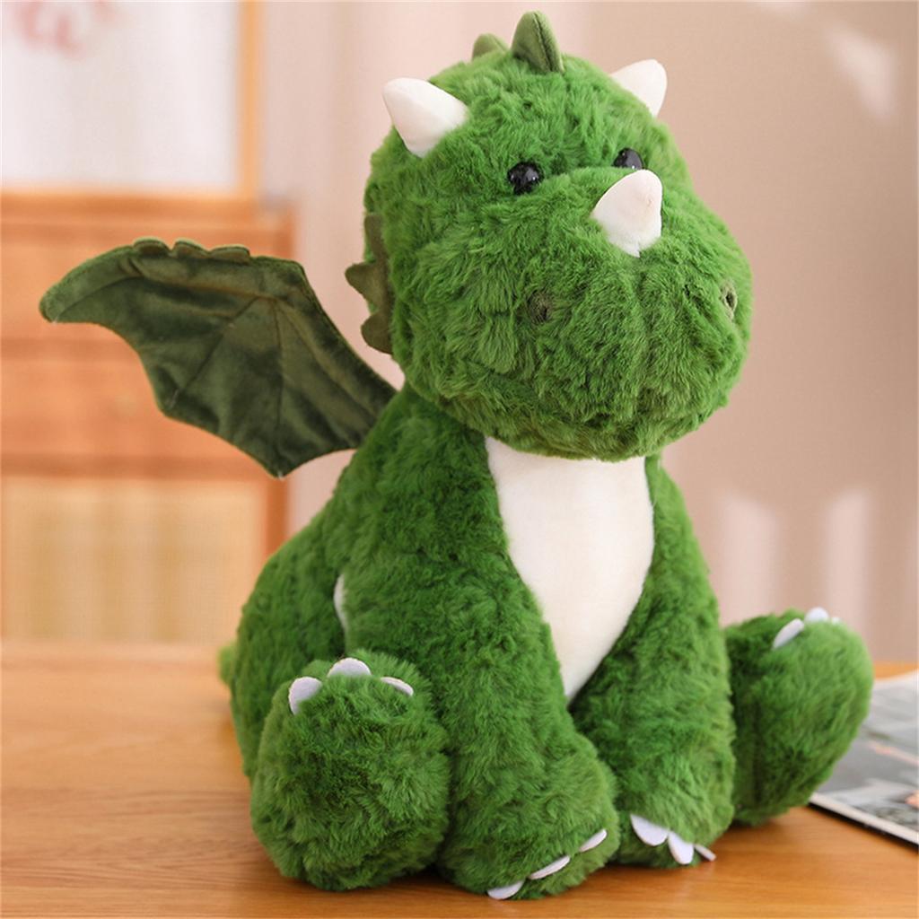 2 In 1 Dinosaur Plush Dinosaur Egg Plush Toys with Wings Green Dinosaur Cuddly Hugging Sleeping Doll Funny Gifts Halloween Plush