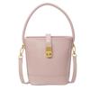 Hand Carrying Bucket Bag, New Women's Solid Color Shoulder Bag, Fashionable and Simple Casual Messenger Bag.