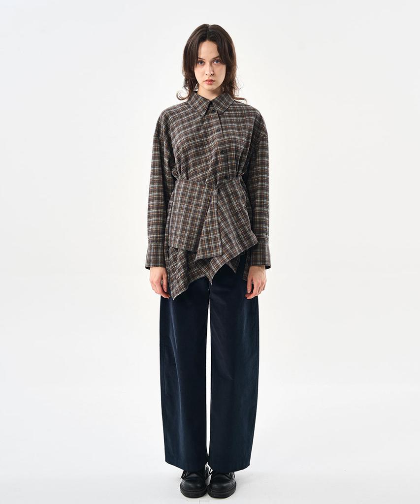 Laneonkyulleoseu Curved Outfit Corduroy Pants_Navy