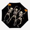 Skeletons, Halloween- Automatic Umbrella, Four Seasons Portable Folding Umbrella, Suitable for Men and Women, Travel, Daily Compact Umbrella