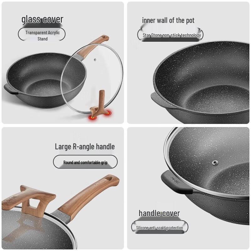 SUPOR 32CM Antihaft-Wok zum rauchfreien Pfannenrühren