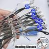 Diamond Cutting Reading Glasses for Women Men Anti Blue Ray Presbyopia Eyeglasses Vintage Rimless Bifocal Far Near Sight Eyewear