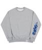 GRAVER [Unisex] Elbow Flame Smile Sweatshirt_Gray