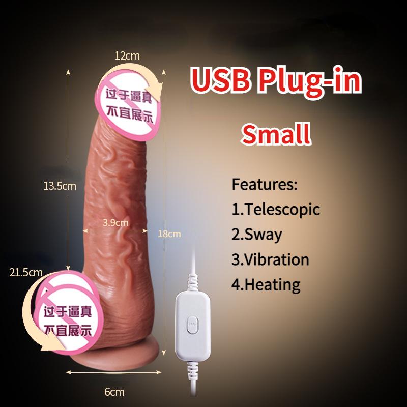 Realistic Dildo Vibrator Masturbator for Women Sex Toy Remote Control Heating Artificial Big Penis Telescopic Vibrators Anal Sex