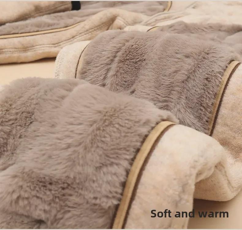 Severovýchodní bavlna Pětivrstvé zesílené zimní teplé kalhoty s chrániči kolen - Unisex legíny s vysokým pasem