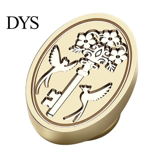 Crafting Stamp Replacement Brass Wax Seal Head, Vintage Key Pattern Embossed Sealing Accessories Head for Envelope Journal Gift Packaging Invitation