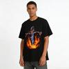 Halloween Scarecrow Burning Print Short Sleeve T-Shirt Pure Cotton T-shirt