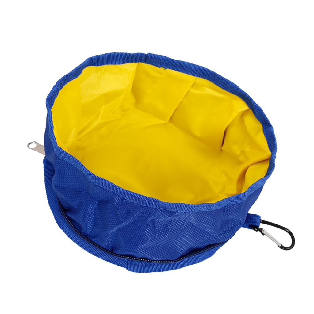 Collapsible Dog Travel Bowl Waterproof Large Diameter Lightweight Foldable Water Bowl Dog with Hook for Cats Outdoor