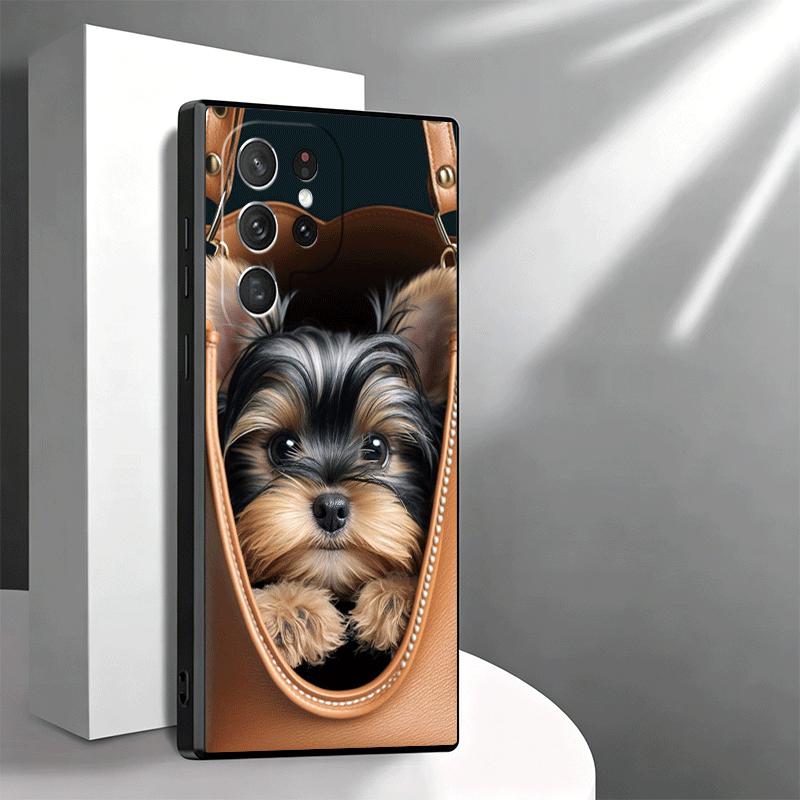 Yorkshire Terrier Dog Soft Phone Case for Samsung Galaxy S26 S25 Edge S24 Ultra S23 Plus S22 S21 FE S20 Black Cover Back Shell