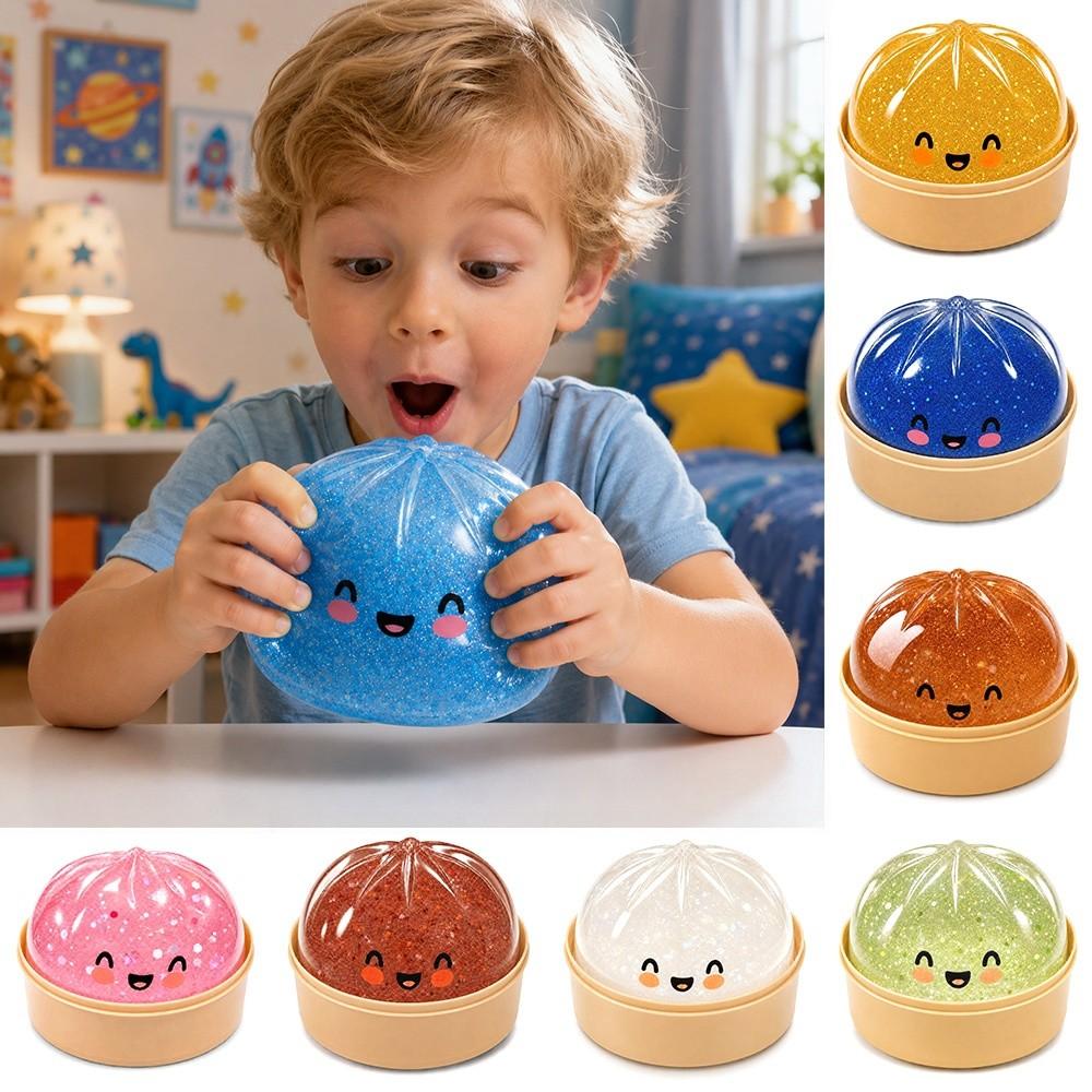 Soft Dumplings Squeeze Toy Glitter Anti-stress Squeeze For Stress Anxiety Relief