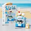 Non-Toxic Mini Food Cart Street View Building Blocks Micro Particle Diy Handmade Toys For Kids Creative Gifts Sets