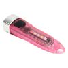 Portable Mini Keychain LED Light Torch Rechargeable IPX6 Type C Small Outdoor Keyring Flashlight 400LM Transparent Pink